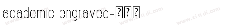 academic engraved字体转换
